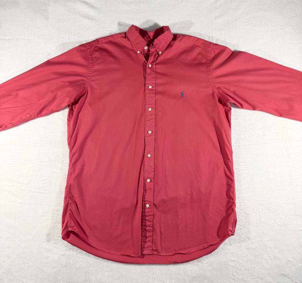 Polo Ralph Lauren Classic Fit Garment-Dyed Pink Oxford Shirt, LT